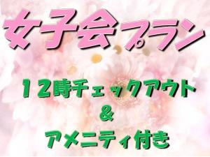 Ｌｅｔ’ｓ女子会♪セミダブルベッド２台（１台で２名のご利用）で最大４名様までご宿泊可能。人数分アメニティ＆１２時チェックアウト。