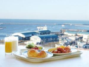 太平洋を眺めながらの朝食