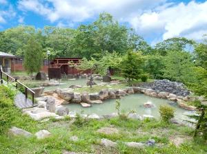 夏の露天風呂