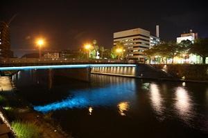 リバーサイドから見た甲突川夜景２