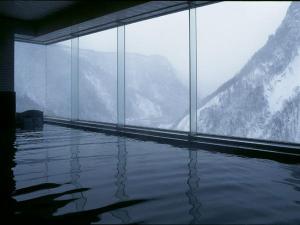 【大雪の湯】冬には一面銀世界の層雲峡をお楽しみ頂けます