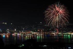 ホテルからの夜景（花火大会）