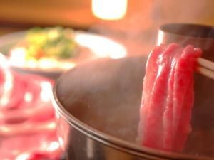 「前沢牛しゃぶしゃぶ」イメージ　※「前沢牛」は、肉質日本一と評価されたブランド牛です。