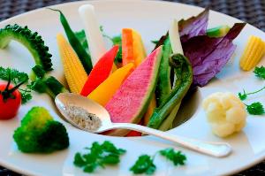 【ファインダイニング】ホテル自家菜園の無農薬野菜をたっぷりご提供
