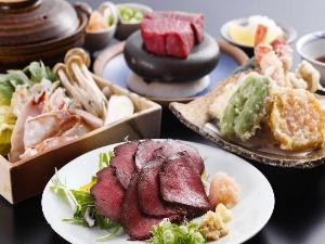 三田牛と蟹会席