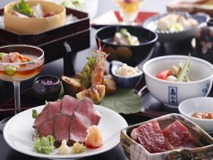 牛2品の会席料理一例