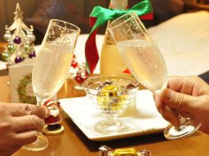 クリスマスプランではスパークリングワインとチョコレートをプレゼント★