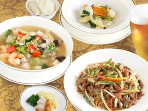 【　宿泊プラン〈中華〉ご夕食セットメニュー※月替り　】 広東名菜 赤坂璃宮■17:30~LO 21:00■お料理セットと、お飲物〔生ビール、グラスワイン、ソフトドリンク、(またはデザート)〕を各1品ずつお選び下さい