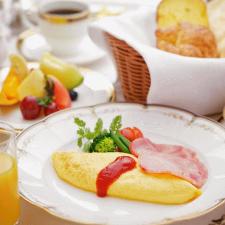 ふんわりオムレツが好評♪ふなやの洋朝食