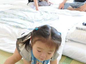 和室にお布団。小さいお子様連れにオススメ！