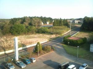 客室の窓から見た景色