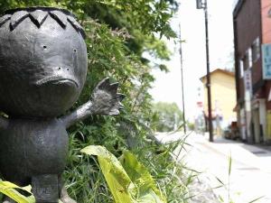 温泉街のあちこちにいる河童たち。全部で２３体！全部見つけるといい事あるかも？！