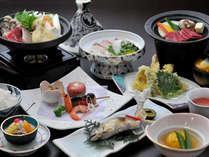 地元の食材を使ったお料理をお出ししています。※写真は一例です
