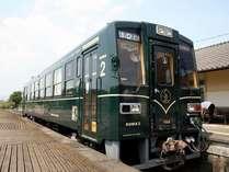 くま川鉄道の車両は、可愛らしいので人気があります