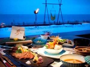 海辺を見ながらの夕べ