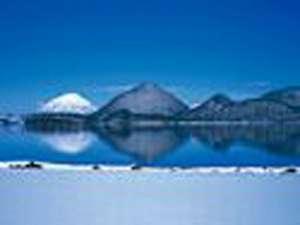 洞爺湖の雪化粧