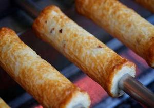 宮島名産あなご竹輪焼きたてアツアツお土産にもどうぞ！
