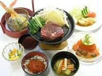ボリューム感たっぷりのはまなす牛ステーキ。紋別ブランド牛をぜひ一度ご賞味ください。