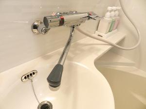ユニットバスはサーモ付の蛇口