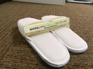 スリッパは清潔なウォッシャブルタイプ