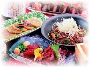 辛子レンコン・馬刺しなどの郷土料理です。