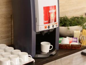 無料コーヒーサービス（24時間）。ロビーにて。