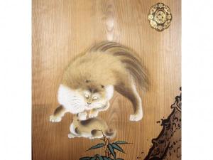 知恩院　眞向きの猫