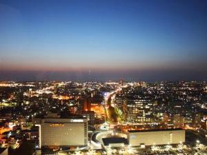 客室フロアは17階以上の上層階。西側客室からの夜景（一例）