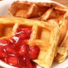 朝食（ワッフル）