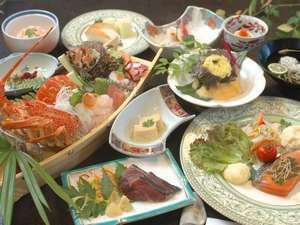 【食事】伊勢海老舟盛り又は、錦江鯛舟盛りを選べる人気の海鮮舟盛りプラン／夕食