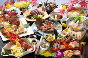 ≪土佐の高知は食材の宝庫≫ぷりっぷりの伊勢海老や黒毛和牛、紋羽海老、クエ鍋付き！