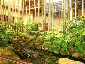 中庭「飛天の滝」