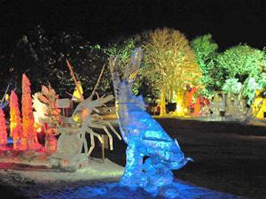 【東川町氷祭り】幻想的な氷像が見る者を楽しませる！