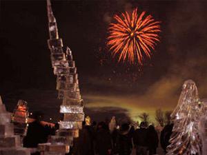 【東川氷祭り】冬の夜空を彩る盛大な花火