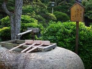 敷地内から湧く清水