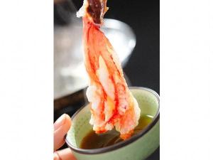 タラバガニのしゃぶしゃぶ、プリプリ食感がたまらない