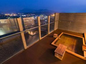 【1番館和田屋】雲上寝釈迦の湯。リニューアルで大浴場に露天風呂がオープン！内牧地区で1番高い場所にある露天風呂です。温泉は、源泉かけ流し。阿蘇地区唯一の『源泉湯宿を守る会』会員の温泉です。