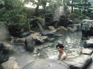 野趣あふれる庭園露天風呂