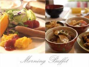 和洋バイキング朝食<BR>地産地消の食材を使用しています！