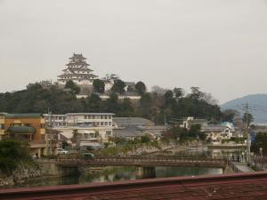 角部屋から見える唐津城