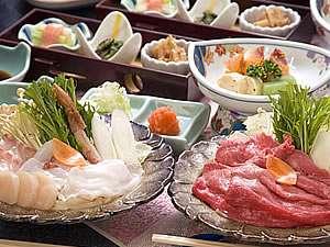 「蔵王牛のしゃぶしゃぶ」と「海鮮しゃぶしゃぶ」