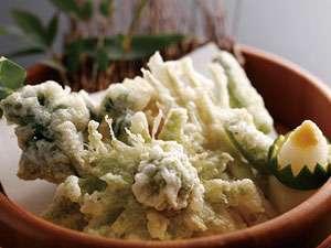 春の山菜も天ぷらでカラッと…