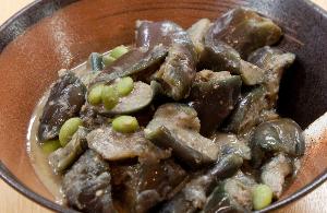 なす　と　挽肉炒め