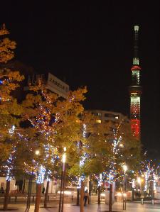 スカイツリークリスマススペシャルライトアップ