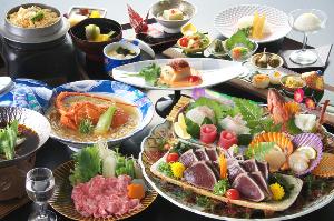 黒毛和牛のすき焼きや伊勢海老のフカヒレ餡かけ付★山海の幸をふんだんに使用した『龍馬コース』