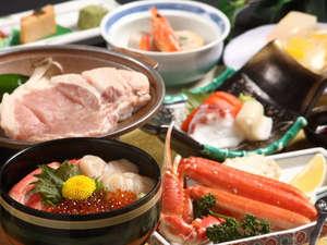 「ガーリックポーク＆海鮮三種丼」の献立一例