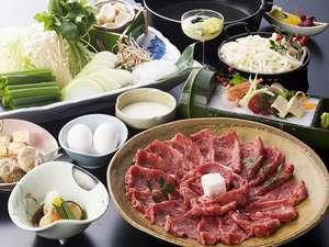 岡山和牛と地鶏の卵のスキヤキです