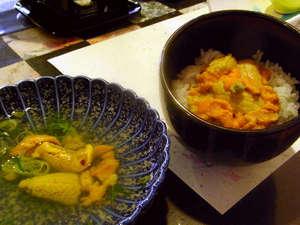 三平汁とウニ丼は人気の定番メニュー