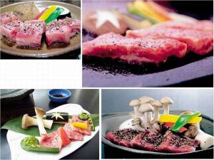 長門大津牛の見事な脂のノリは絶品！牛肉はA4～A5のみを使用するこだわり。
