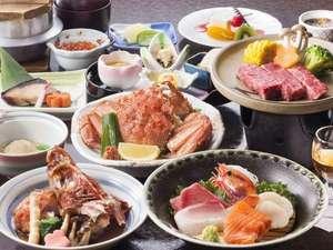 登別牛陶板焼き・毛蟹姿盛り・キンキ煮付などがメインの北海優膳